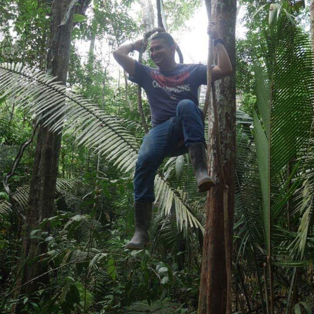 Paulo guiding in the Amazon rainforest